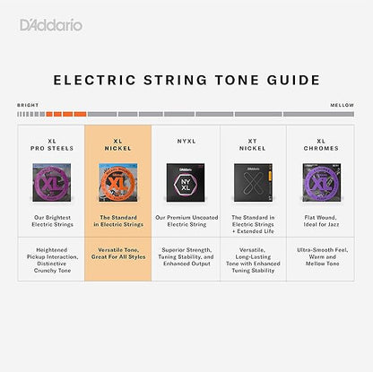 D'Addario EXL160 Electric Bass Guitar Strings, Nickel Wound, Medium, 50-105, XL